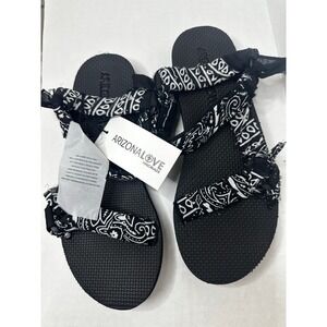 womens Arizona Love Trekky Bandana Sandals Black Size 11.5 US or 42 EU